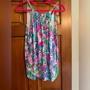 Lilly Pulitzer Bowen Halter Top Mandevilla Baby Paradise medium